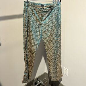 Fendi Green F Monogram pants 42